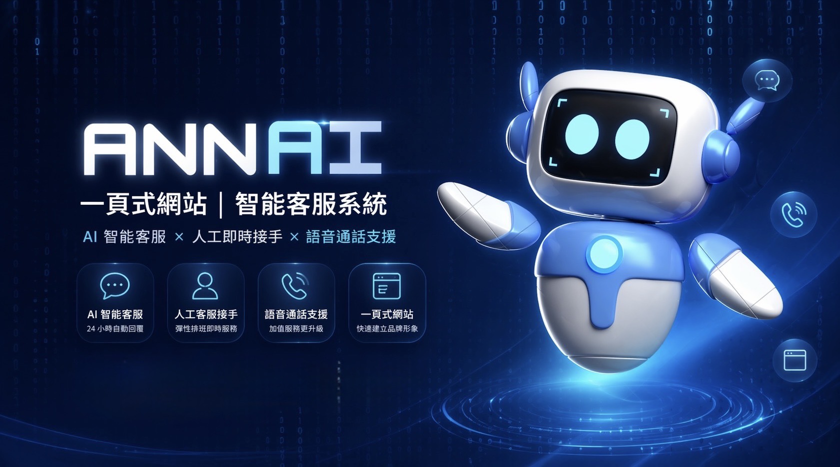 AnnaI 智能客服｜一頁式網站